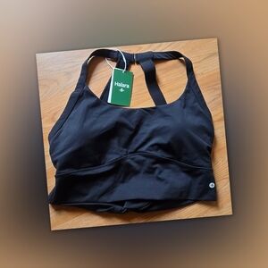 HALARA Black Sports Bra Stretchy Racerback